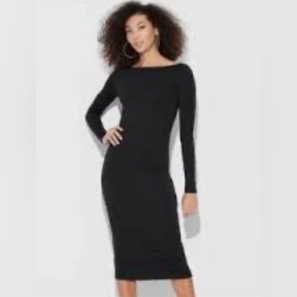NEW Wild Fable Classic Black Long Sleeve Dress sz. M